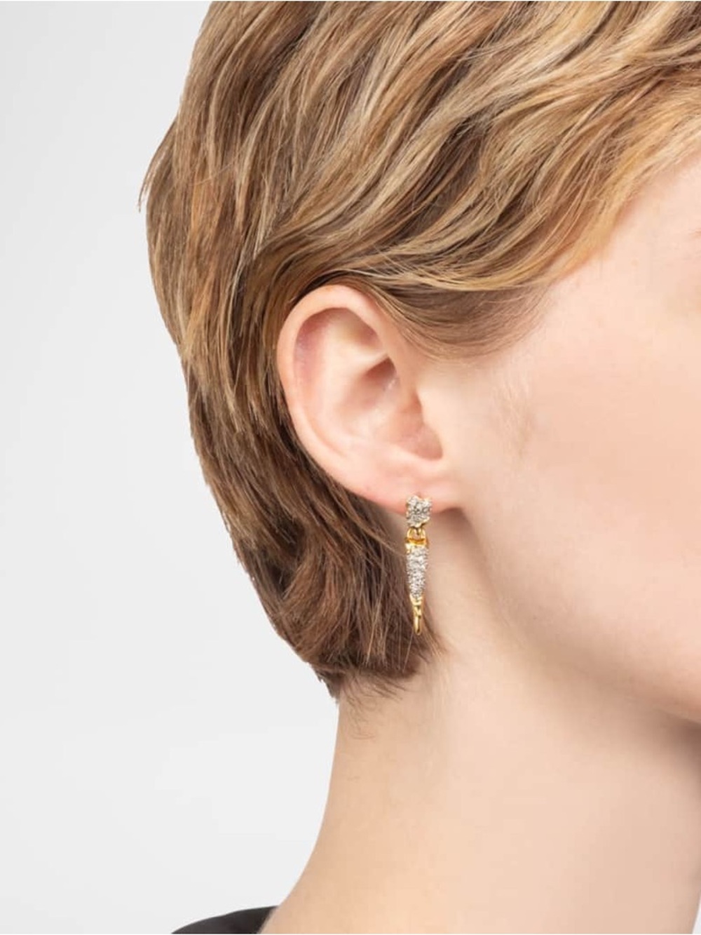Alexis Bittar Solanales Crystal Spear Drop Earrings - Picture 6 of 6